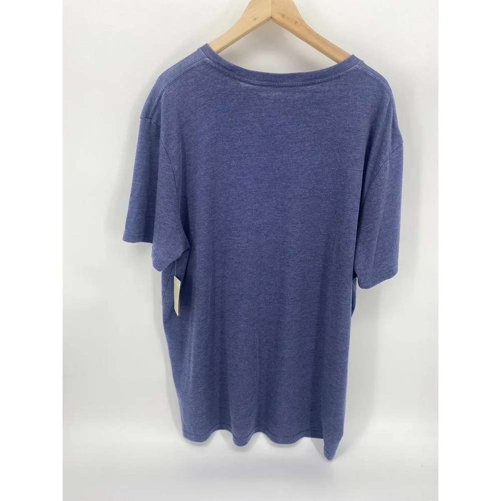Lucky Brand T-Shirt Mens XXL Blue Excellent Venice Burnout California Wild Life